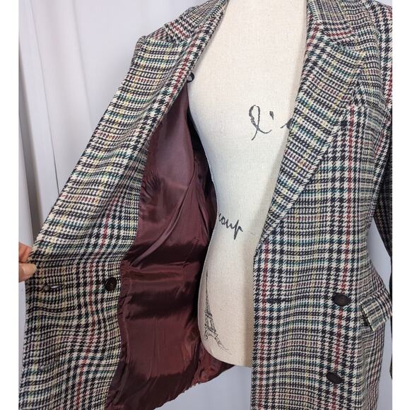 Vintage Prisma Houndstooth Multicolored Tweed Black and White Blazer - Picture 9 of 16